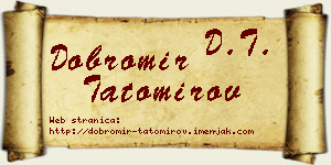 Dobromir Tatomirov vizit kartica